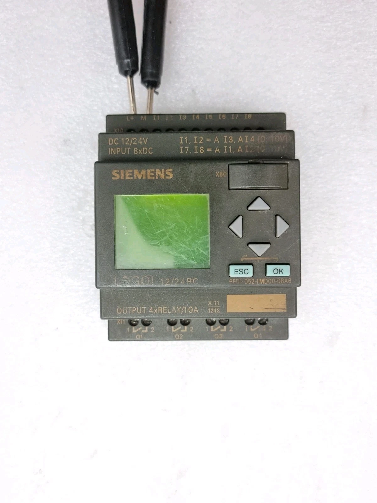 Siemens 6ED1052-1MD00-0BA6 12/24Rc Logo Controller Module (Tested as Photo)